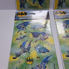 USA Made Lot 6 Packs Hallmark Holographic BATMAN Stickers 2 Sheets Per Pack NOS