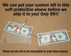CUSTOMIZED COLOR $2 Dollar Bill with ur NAME & Picture! Made w/ Real Cash Money