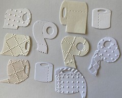 WHITE ROLL OF TOILET PAPER Die-Cuts •Survived 2020•Shortage •Limit•Buying•Virus