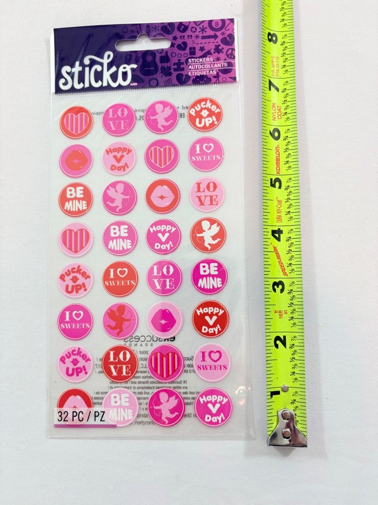 STICKO VALENTINE STICKERS / KISS SEALS