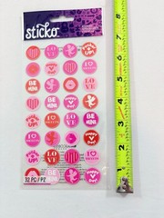 STICKO VALENTINE STICKERS / KISS SEALS