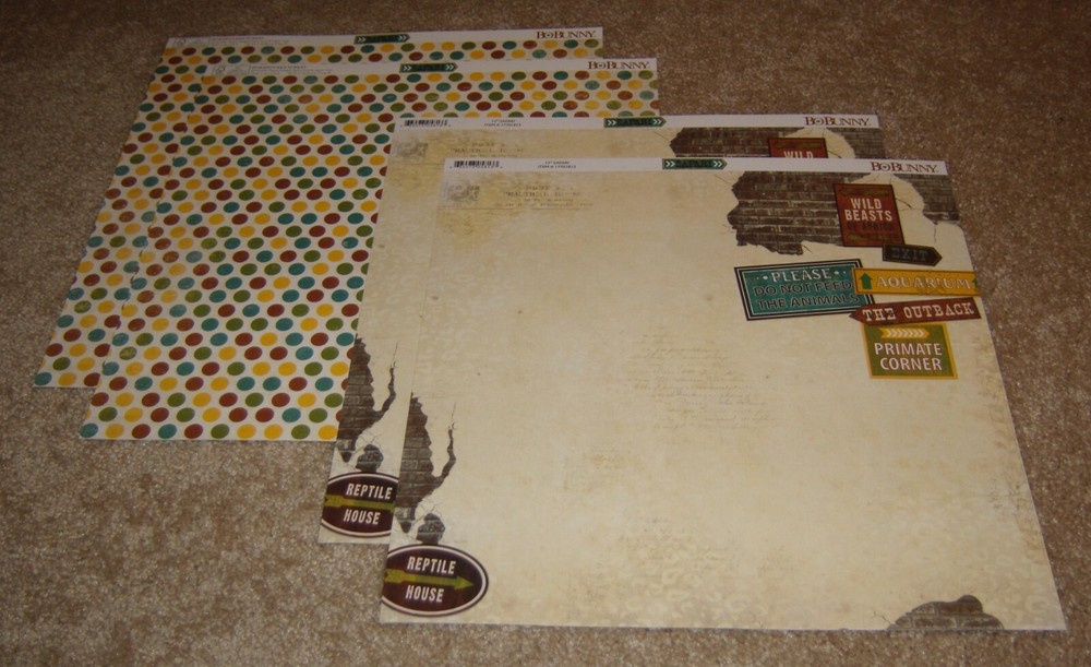 Bo Bunny Double-Sided Heavyweight Paper(4) ~ Safari…..Safari