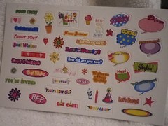 Lot of 26 Sheets Miscellaneous scrapbook Stickers embellishments scissors READ