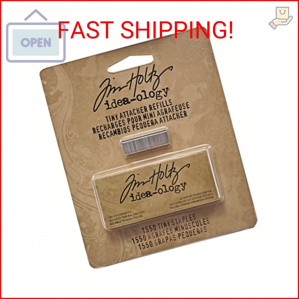 Tim Holtz Idea-ology Metal Tiny Attacher Refills, Box of 1550 Staples, .25 Inche
