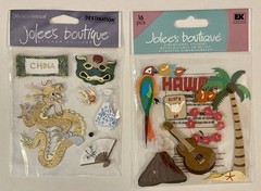 Lot of 10 Travel Related Jolee’s Boutique Stickers!