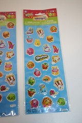 New 2013 Moose Unique Puffy Stickers SHOPKINS Food Items 3 Sheets 72 Pieces