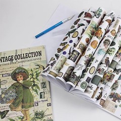Vintage Scrapbooking Sticker Book for Adults – 800+ Washi Journaling Stickers Ep