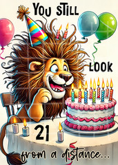 DIY Birthday Card Fronts Set of 4, 5×7 Animal Humor Designs for Card Making