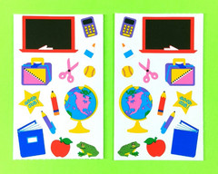 Vintage 90’s Classroom School Supplies Mrs. Grossman’s Stickers Half Sheet x 2