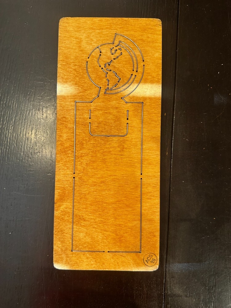 AccuCut Bookmark Globe Die B1757LC Teacher Library Geography Classroom Craft