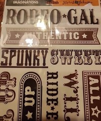Creative Imaginations Western Signature Collection Signs Stickers COWGIRL