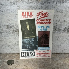 KIKK 96 FM Sticker Conway Twitty, Davis Daniel & Asleep at the Wheel Budweiser
