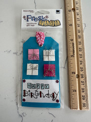 EK Success Rebecca Sower Design Handmade Fresh Gift Tag Happy Birthday Scrapbook