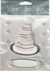 VINTAGE Jolee’s Boutique 3D WEDDING CAKE stickers 53277 Fast FREE Ship! READ Des