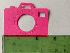 CAMERA Die-Cuts(6pc)Approx.2-1/2″x 1-1/2″Flash•Pictures•film•Portrait•Say Cheese