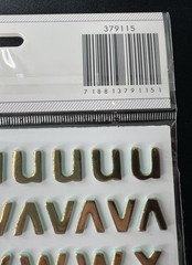 American Crafts Thickers Gold Foam Letter Stickers Scrapbook Lowercase A-Z & 0-9
