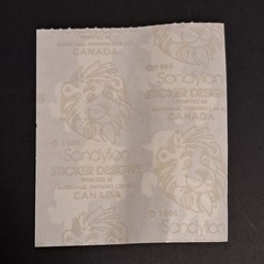 Vintage 1986 Sandylion foil shiny Unicorn Stickers Rearing Rainbow Mylar Mod