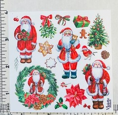 Violette Stickers Pine Wreath Santa Xmas Stickers Craft Planner Supply Scrapbook
