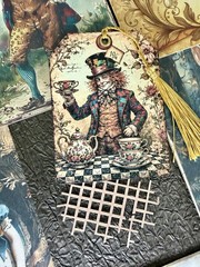 Alice in Wonderland Junk Journal Kit Ephemera Bundle 106 Pc Tags Papers Crafts