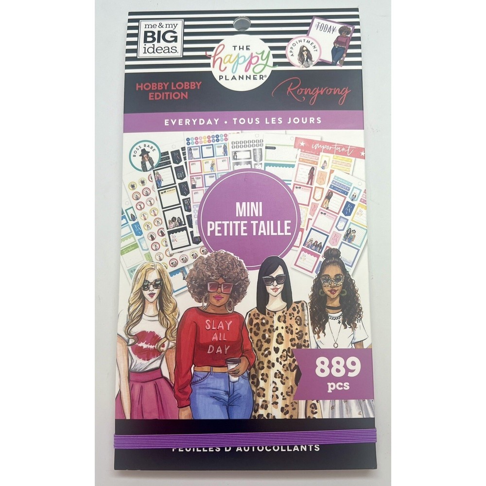 Happy Planner Rongrong Mini Sticker Book Hobby Lobby Edition 889 Pcs