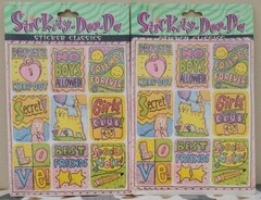 2 Vintage Gibson Stickety Doo Da 1997 Girls Club Friends Stickers 4 Sheets Diary