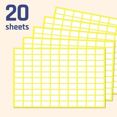0.5″x0.3″ White Self-Adhesive Labels – 2000 Pack for Organization & Crafting