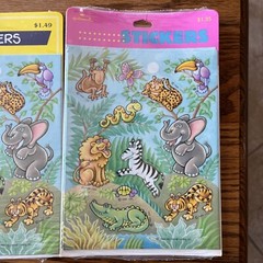 Vintage 1989 Stickers 4 Sheets Ambassador Hallmark Animals Sealed Made In USA