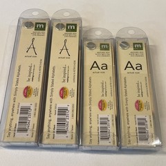 4-Making Memories Simply Stated Rub On Large / Small Black Alphabet Sets. NEW!!