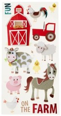 FUN ON THE FARM LOT OF 3 Recollections Stickers NEW! 369706 animals barn tractor
