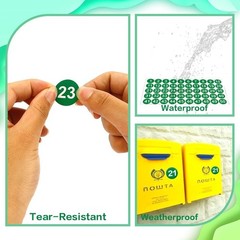 500 Pack Green Round Number Stickers 1-50 – Waterproof Vinyl Labels for All Uses