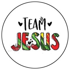30 TEAM JESUS ENVELOPE SEALS LABELS PARTY FAVORS STICKERS 1.5″