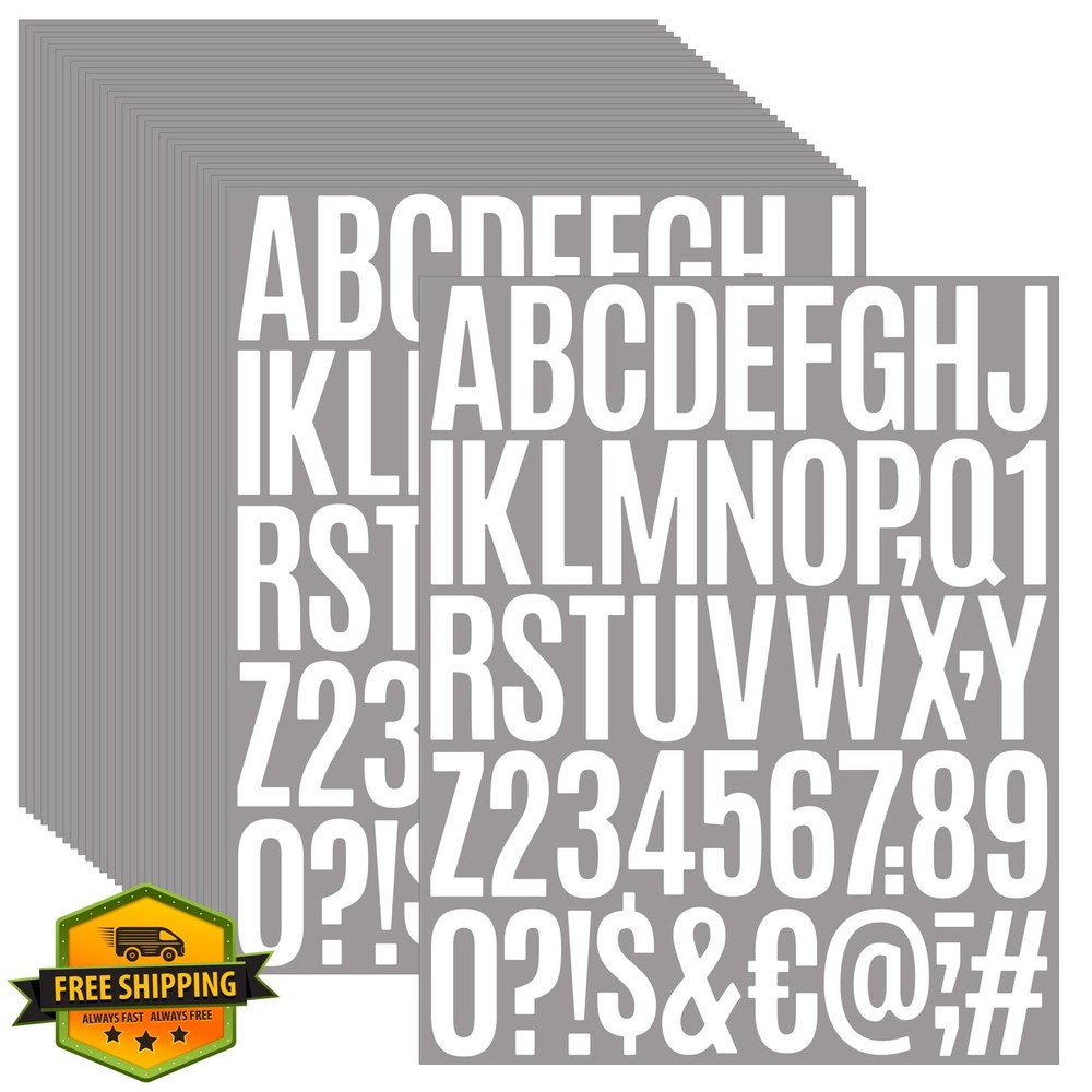 SXDMHYB White Letter Number Stickers 2 Inch