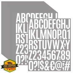 SXDMHYB White Letter Number Stickers 2 Inch