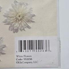 K&Company Embossed Stickers White Flowers(2) Pastel Flowers(1) Scrapbooking