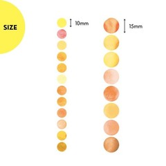 NYANDELMO ND-0194-R04-A Round Sticker Set 24 Sheets Color Mix