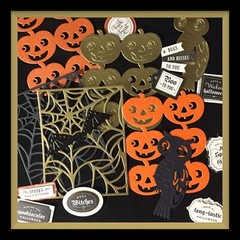 Anna Griffin Spiders & Specters Sampler Webs & Jack O’Lanterns, Bat, Owl #2