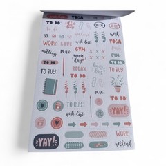 Pen+Gear Paper Sticker Book Pink Blue 15 Sheets 600+Stickers READ