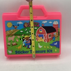 Vtg 90s Sandylion Sticker Treasure Kit Case Only Bear Farm Barn Pigs Cow Horse