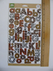 Making Memories CREATIVE ANIMAL LETTERS Stickers NOS