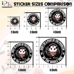 3pc Funny Possum Sticker 3″ Waterproof Vinyl Laptop Water Bottle Decal