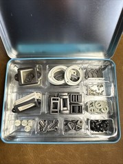 Stampin’ Up! Hodgepodge Hardware, Pewter Metal Embellishments + hinges