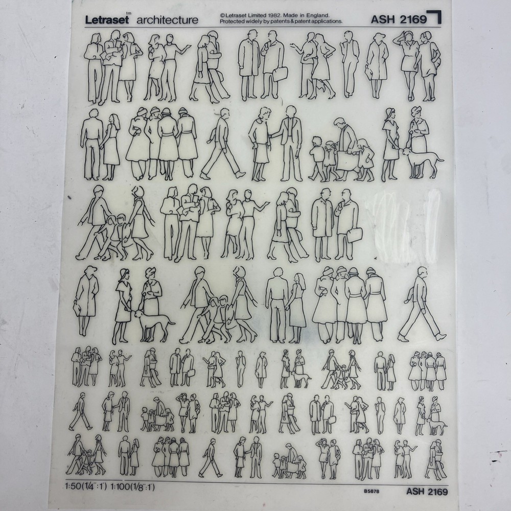 Letraset People ASH 2169 Nearly Complete – 1 Sheet