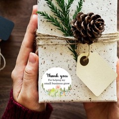 1.5 Inch Cactus Stickers,Thank You for Helping My Small Business