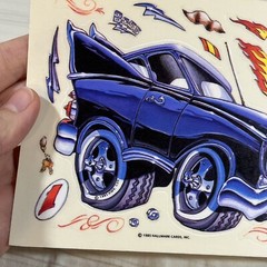 HTF Vintage 1985 Hallmark Cards Design Your Own Hot Rod Sticker Sheet Unused