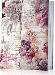 160 Sheets Vintage Flower Scrapbook Paper, Junk Journal Supplies, Purple Pink Fl