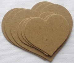 {10} LAYERED PRETTY HEARTS – Raw Bare Unfinished Chipboard Die Cuts