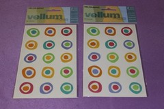 Mrs. Grossman’s LOT of 2 Packages of Vintage Vellum Small & Large Ring Stickers!