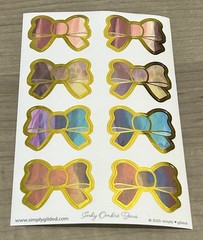 NEW Simply Gilded Inky Ombre Bows Sticker Sheet SG 2021 Stickers