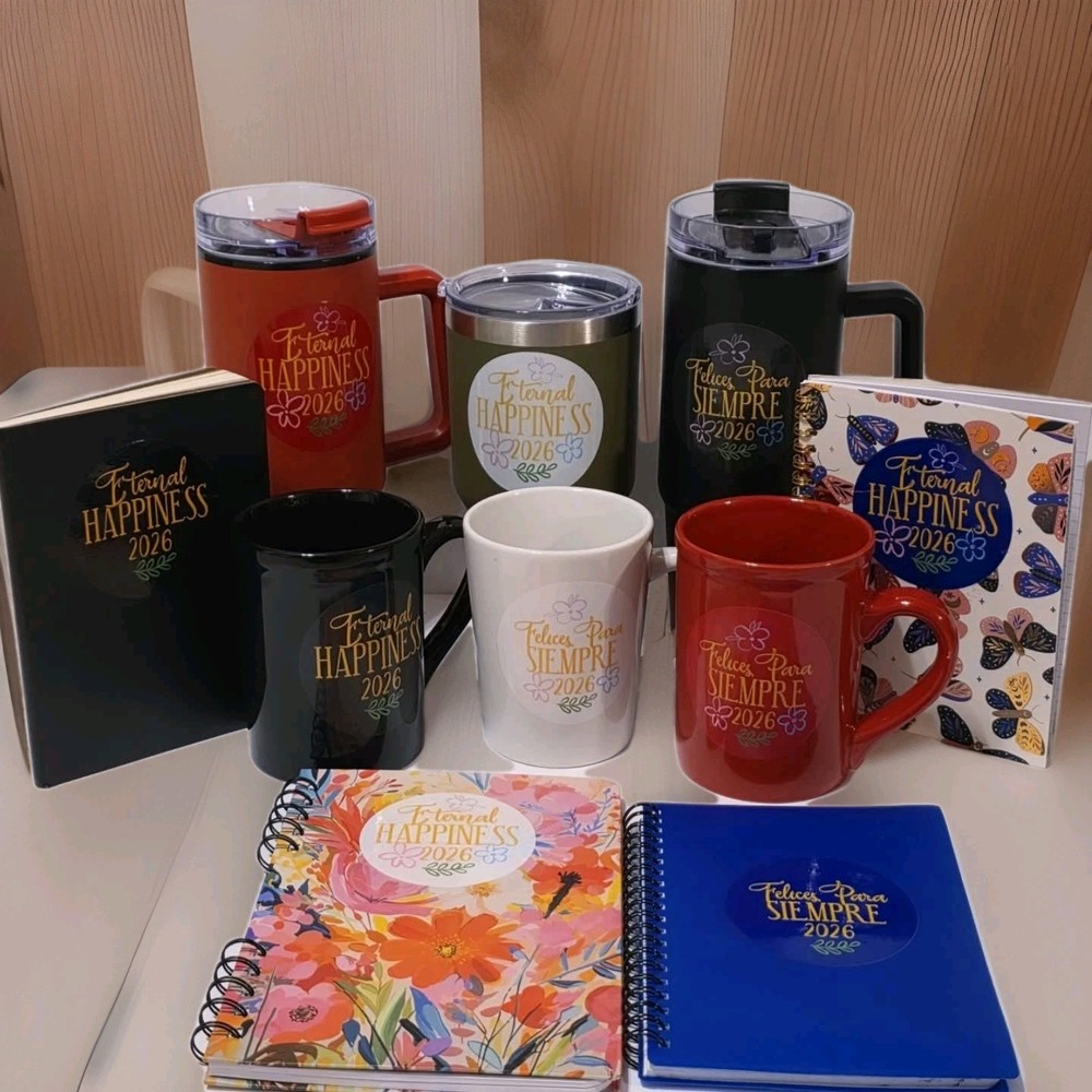 20-piece English 2026 Eternal Happiness UVDTF Tumbler-Notebook Stickers-JWGifts