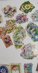 Huge lot Of 125 Vintage Small Stickers/Stamps NEW People Floral & More